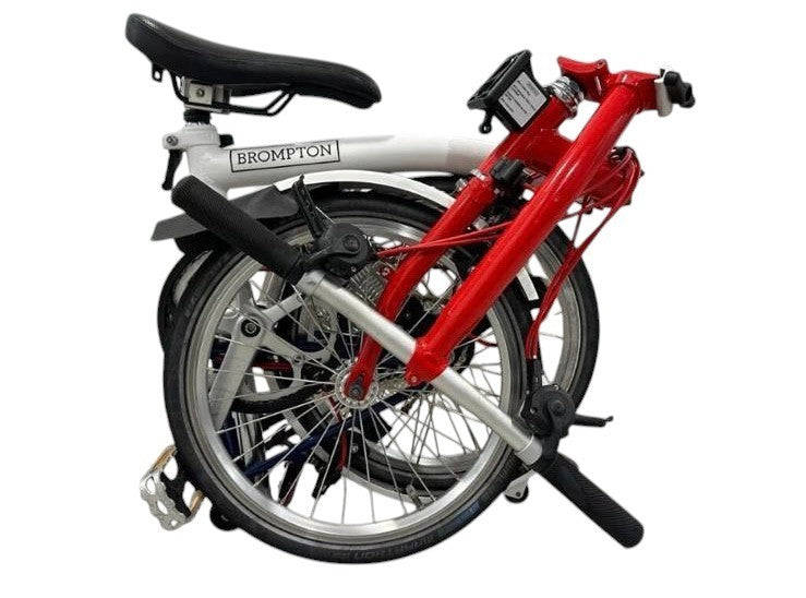 Brompton BWC Edition S6L (6 Speed)  folding bicycle - White-Red-Blue