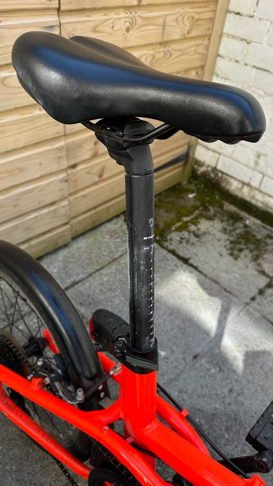 Red Oxylane Folding Bicycle 6-Speed