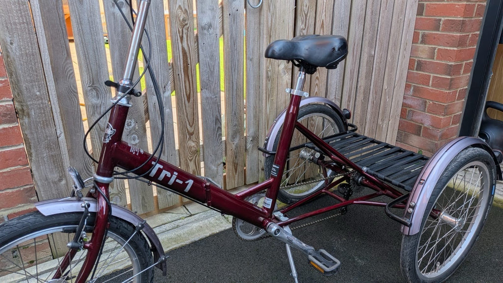 Pashley Tri-1 Folding Trike Burgundy Red - Excellent Condition