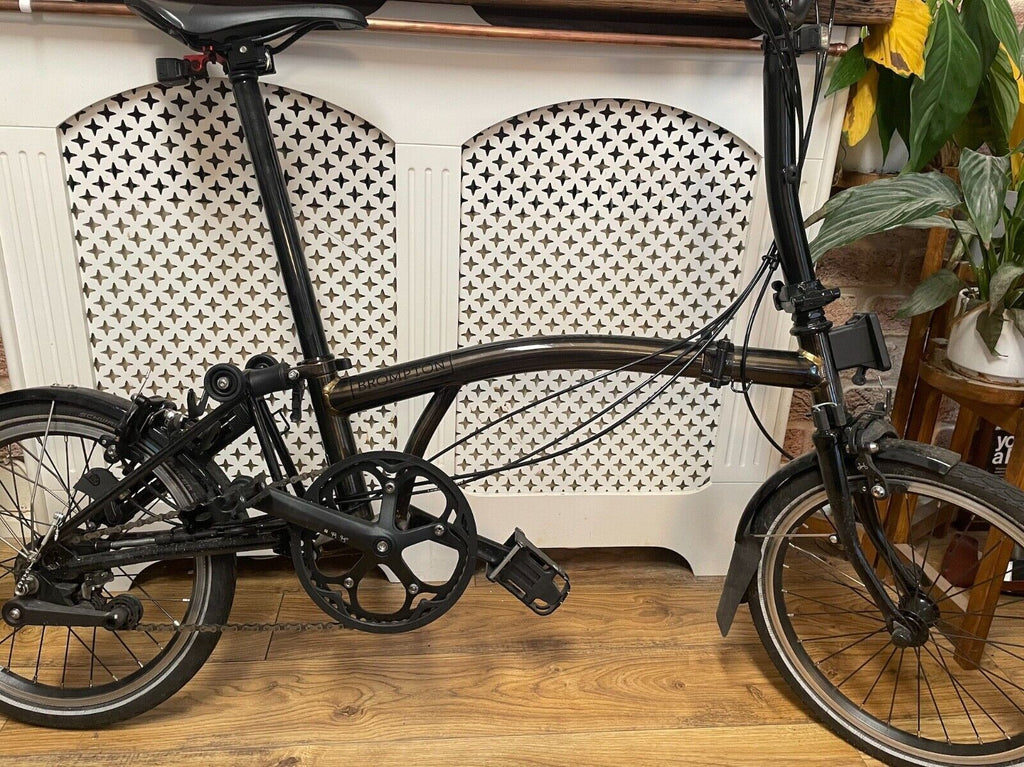 2021 Brompton C-Line Black Edition in Black Lacquer, Mid Handlebar M6L