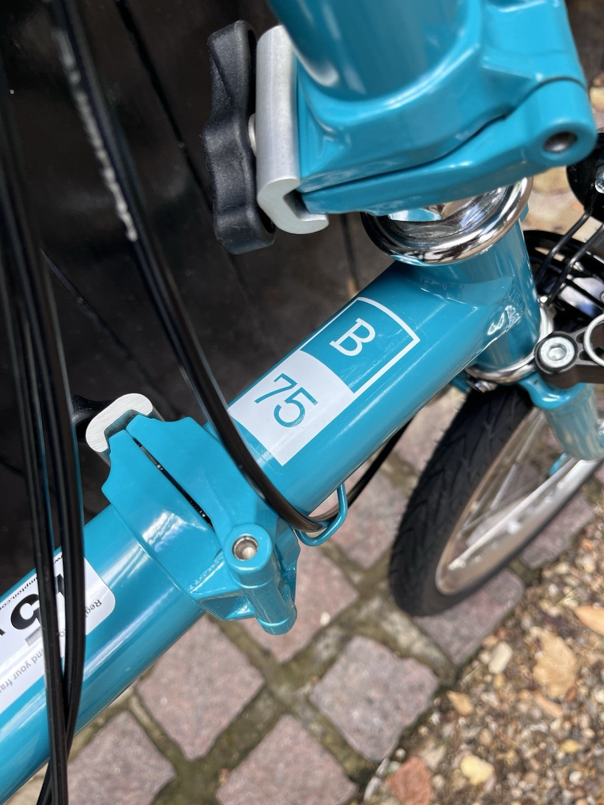 Brompton B75 Folding Bike 16" Blue (Turquoise) - virtually New