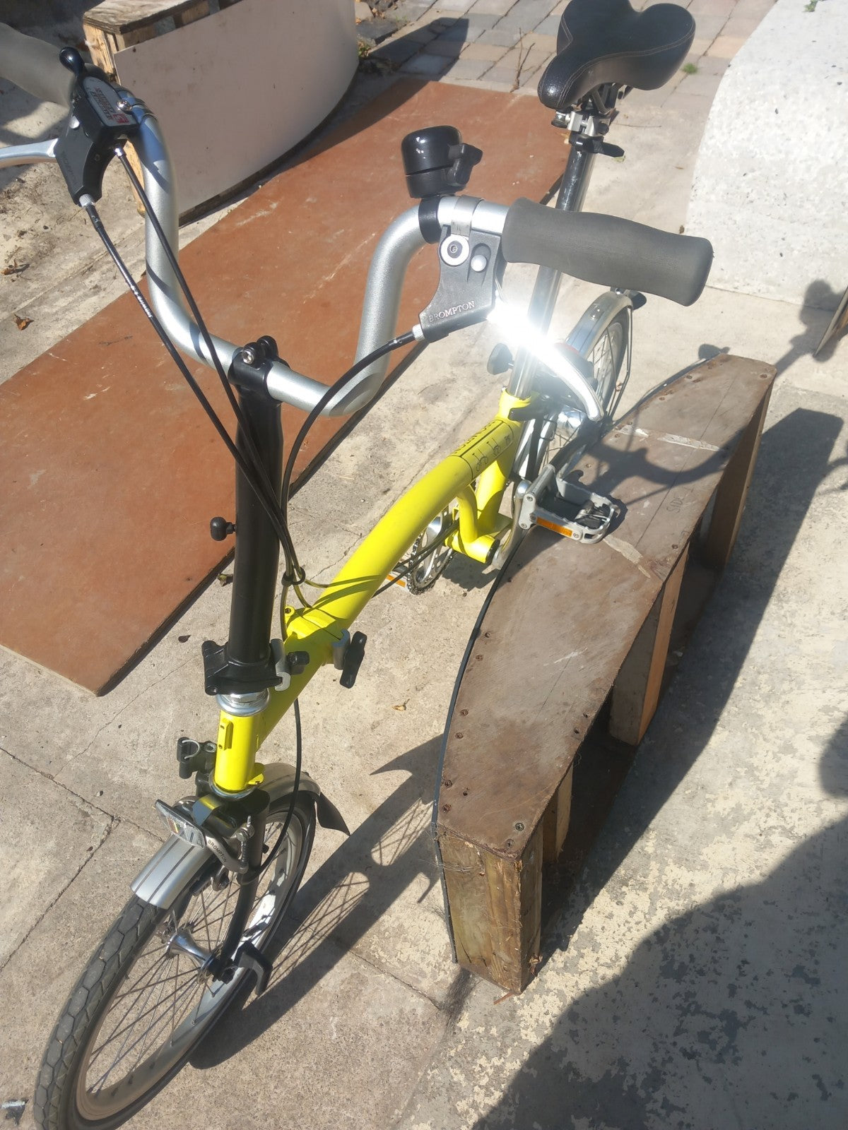 Brompton C Line 3 speed folding bicycle.
