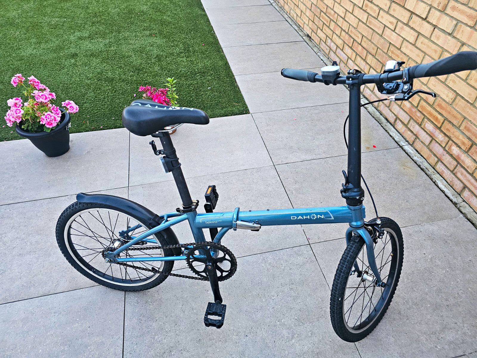 Dahon Speed Uno 20in Folding Bike Blue 1 Speed V-Brakes Flat Bar Great Condition