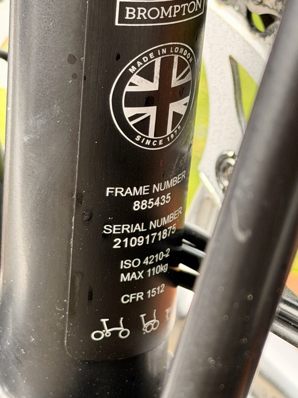 Brompton C Line Folding Bike 6-Speed matte black Good Condition