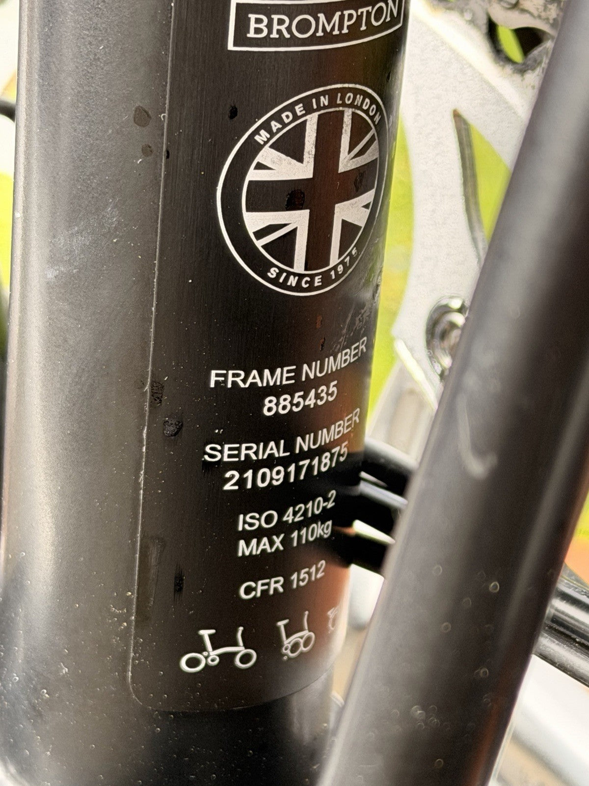 Brompton C Line Folding Bike 6-Speed matte black Good Condition
