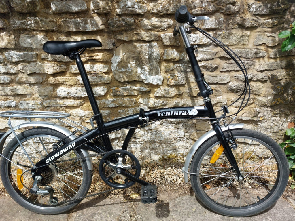 Venturax Stowaway Folding Bike 20" Wheels 6 Gears Collection Only  All Working