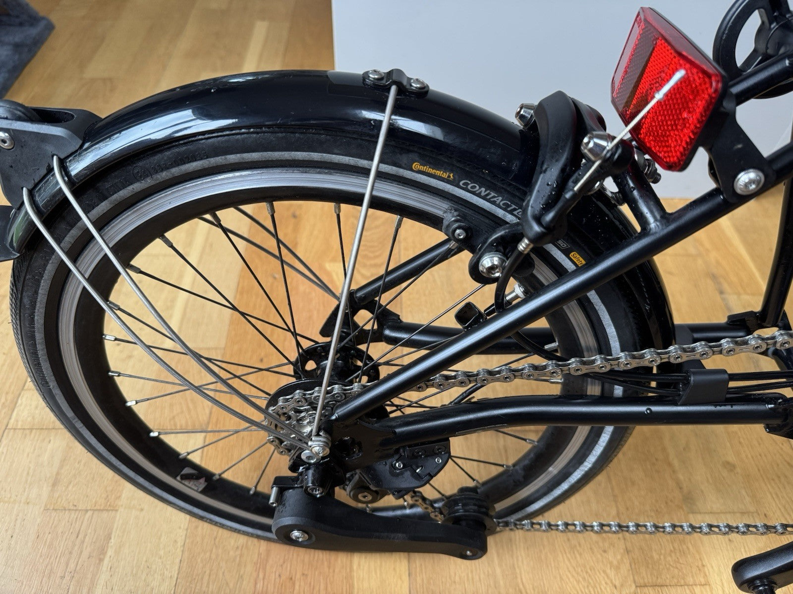 Brompton P Line 4 Speed 2023 Mid Handlebar Folding Bike - Midnight Black