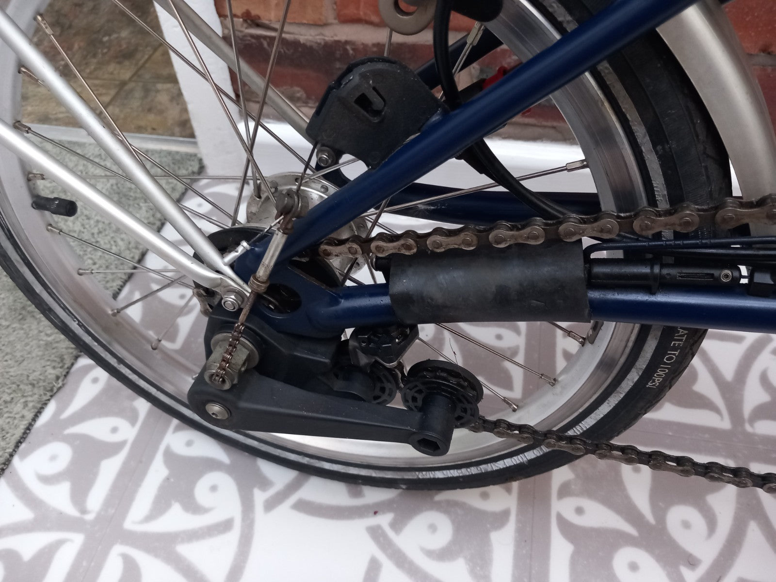 Brompton P6R P-Type 6-Speed Tempest Blue classic folding bike