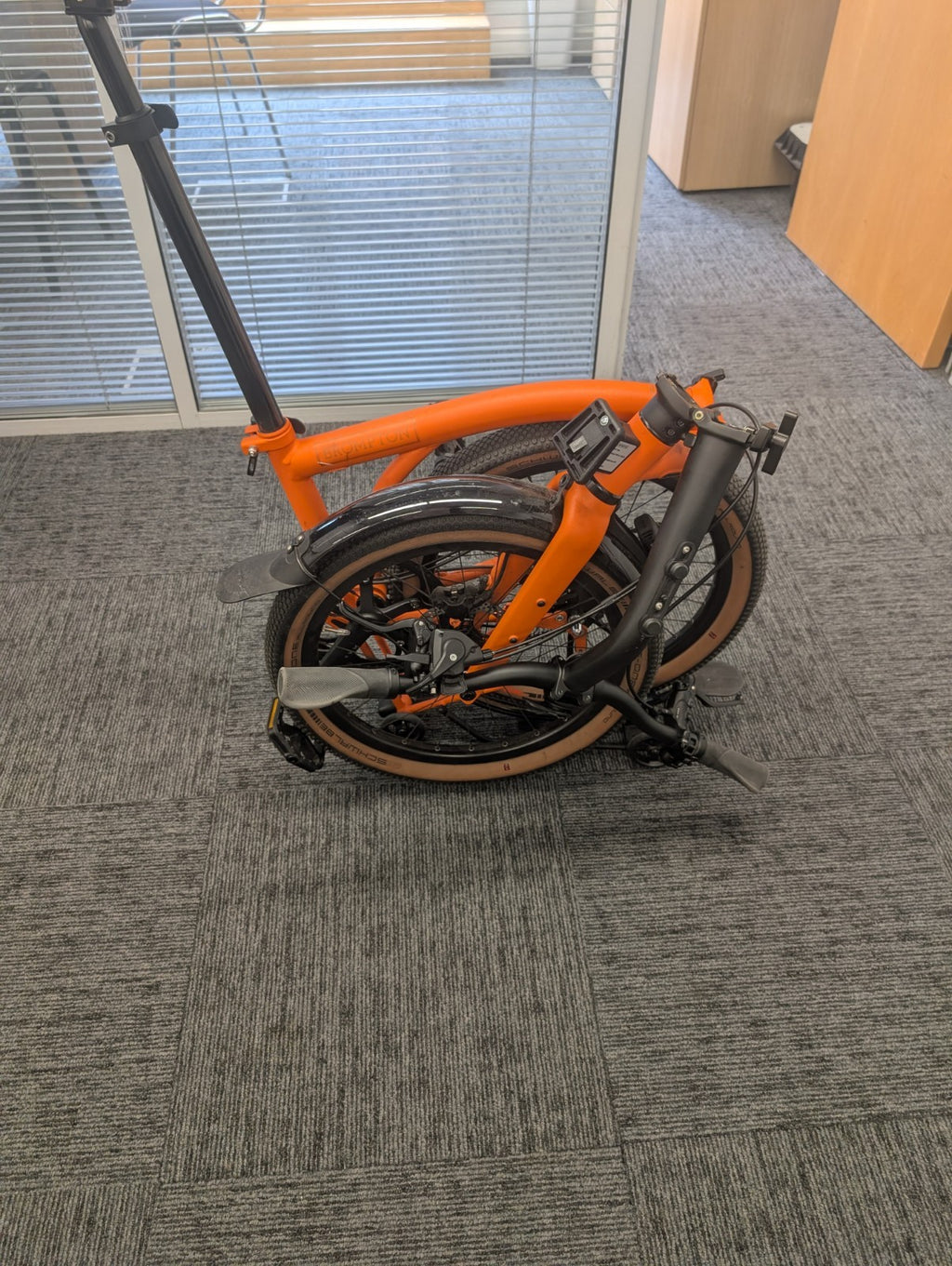 Brompton G Line 8-Speed Large Orange Excellent Condition