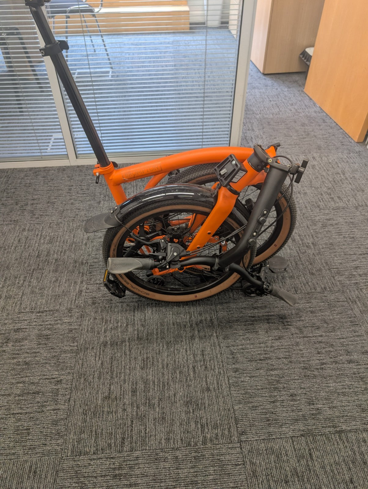 Brompton G Line 8-Speed Large Orange Excellent Condition