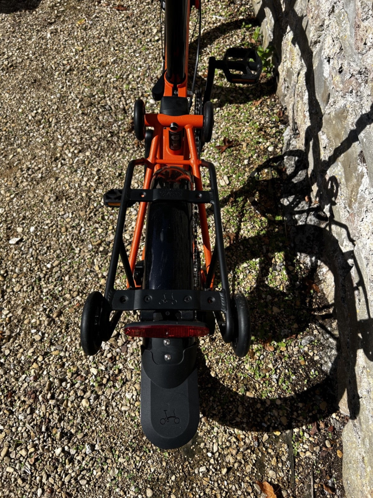 Brompton G Line with roller frame, 8 speed, size small, Adventure Orange