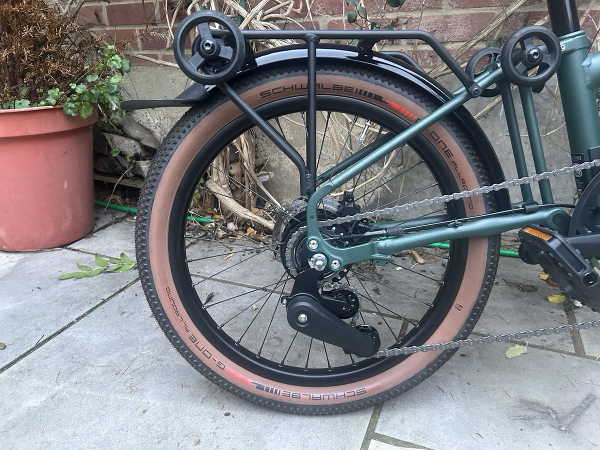 NEW Brompton G Line Green - L 20in Wheels Mechanical Disc Brakes Rack