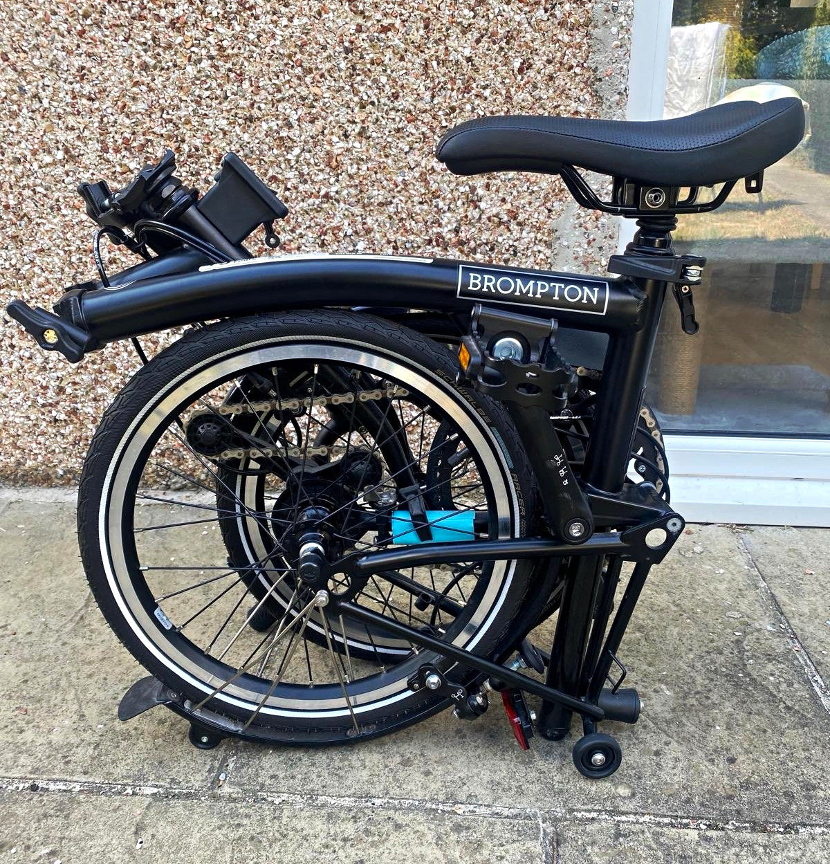 Brompton C Line 2023 Folding Bike Black 16in Mudguards Reflectors Cruiser Bar