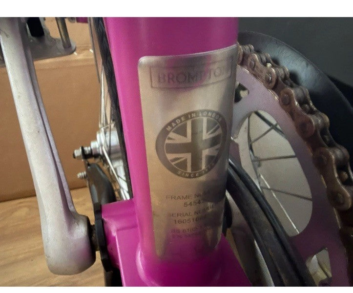 Brompton C Line H6L (6 Speed) folding bicycle - Berry (Excellent Condition)