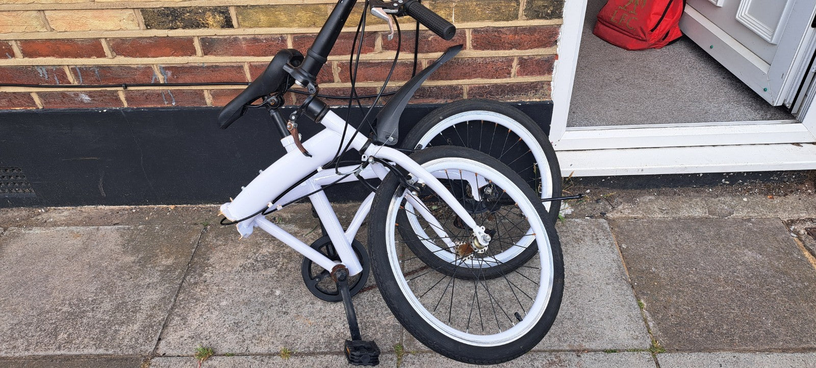 Fold Away Down Up Bike Bicycle 19" Wheel Working Needs TLC Travel Small Working