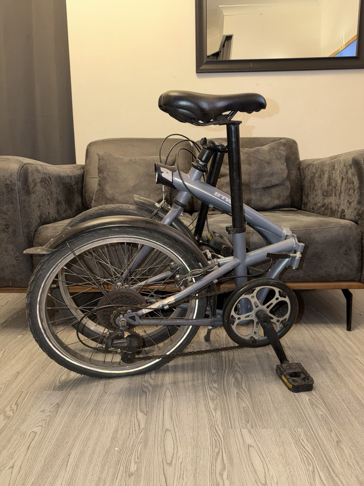 BTWIN Tilt 120 Grey Folding Bike