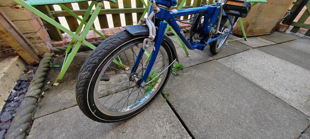 Dahon Folding Bicycle 16" Wheels Blue 3 speed Vintage GWO Collection Only Leics