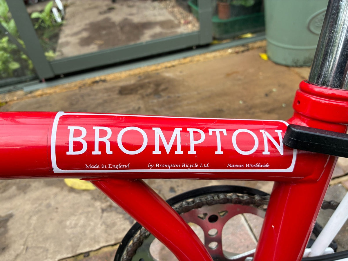 Brompton M3L (3 Speed) Folding Bicycle - Red/White London - Essex