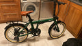 Mycle Green Folding Bike 20 in, Mechanical Disc, Rear Rack, Mudguards