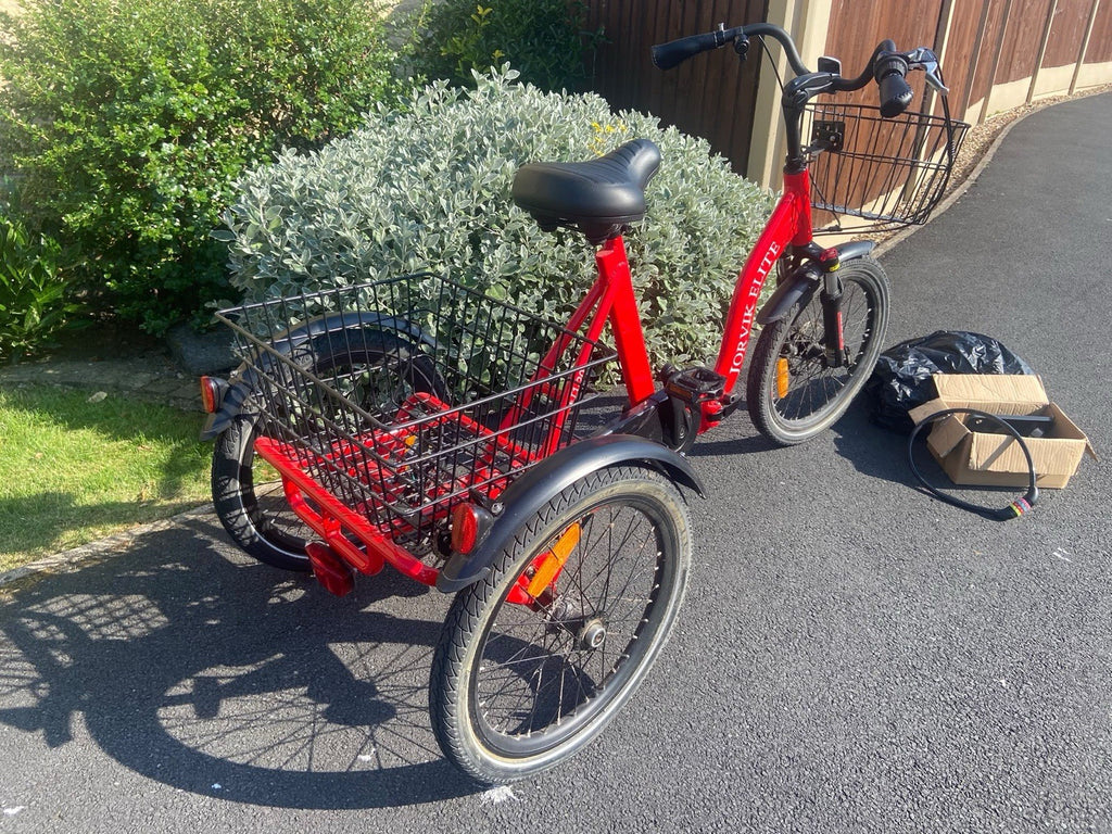 Jorvik Elite Folding Tricycle - 3 Wheel Trike with Basket