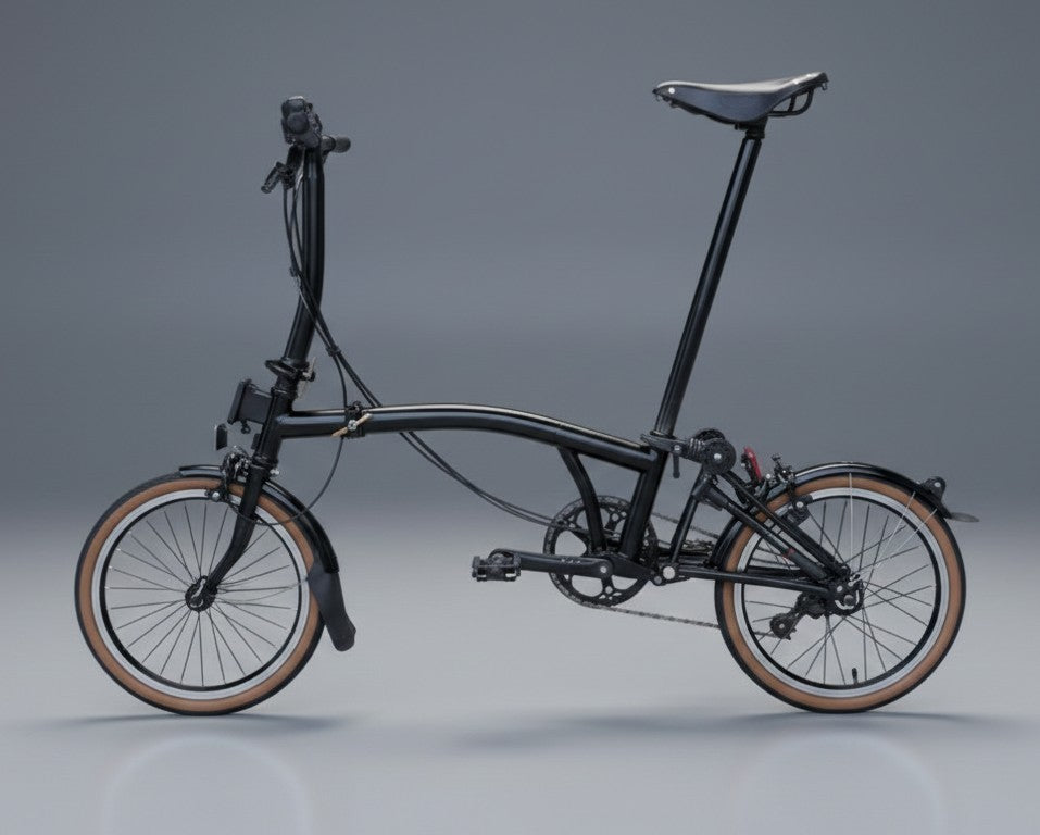 Brompton S6L - Black Edition - Brooks Saddle - Brass Upgrades -  6 Speed