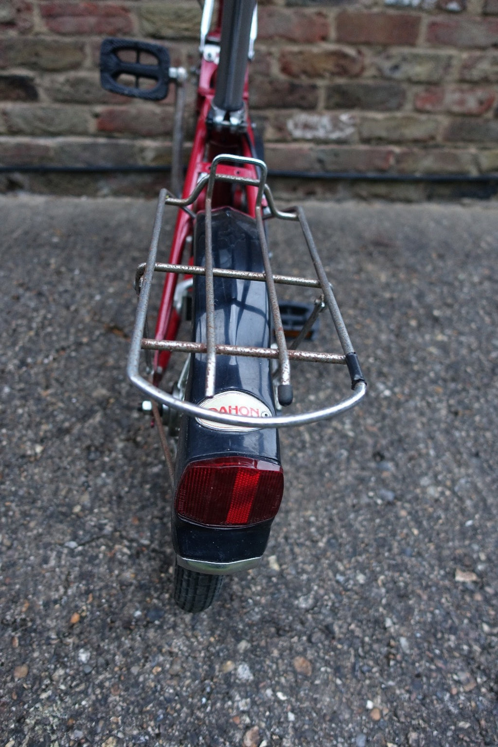 Pair Vintage DAHON III Folding Bikes E203 3-Speed Retro Red Camper Caravan Boat