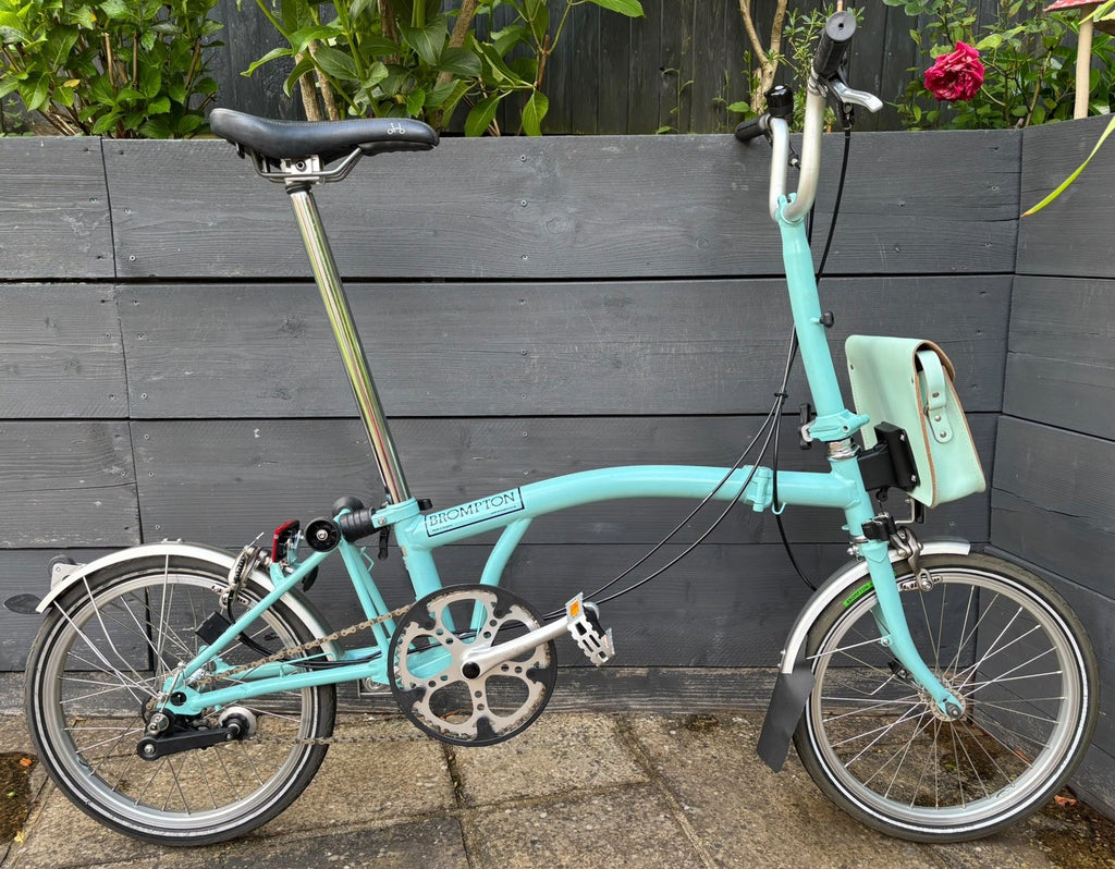 Brompton M3L C Line equivalent Folding Bicycle in Turkish Green - Hardly Used