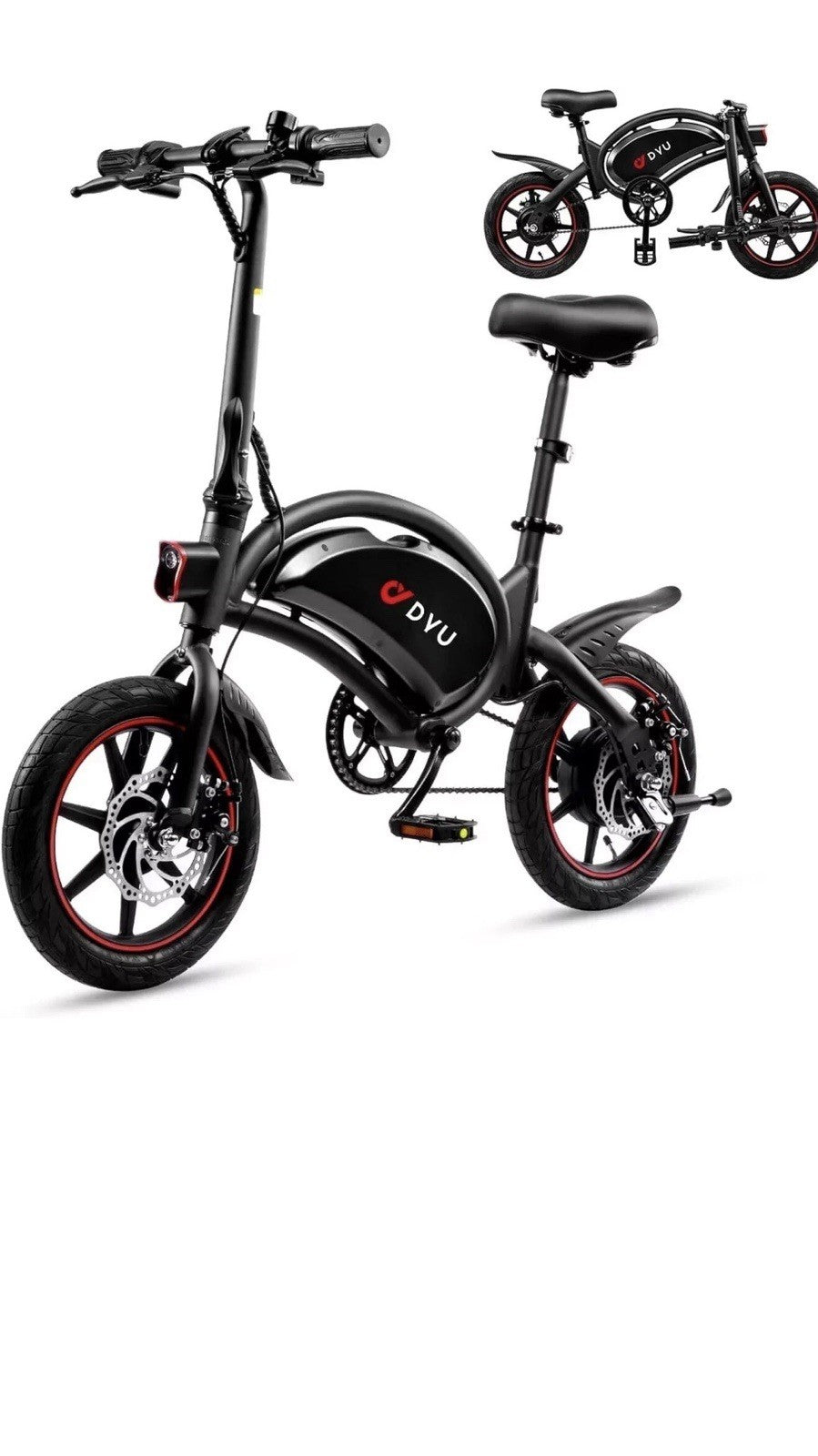 DYU 14” Bike D3F 36V10AHX250 Pedal Assist 19.1kg Folding Bike Commute Pure Power