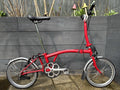 Brompton C Line 6 Speed M6L Folding bicycle in House Red - Hardly Used