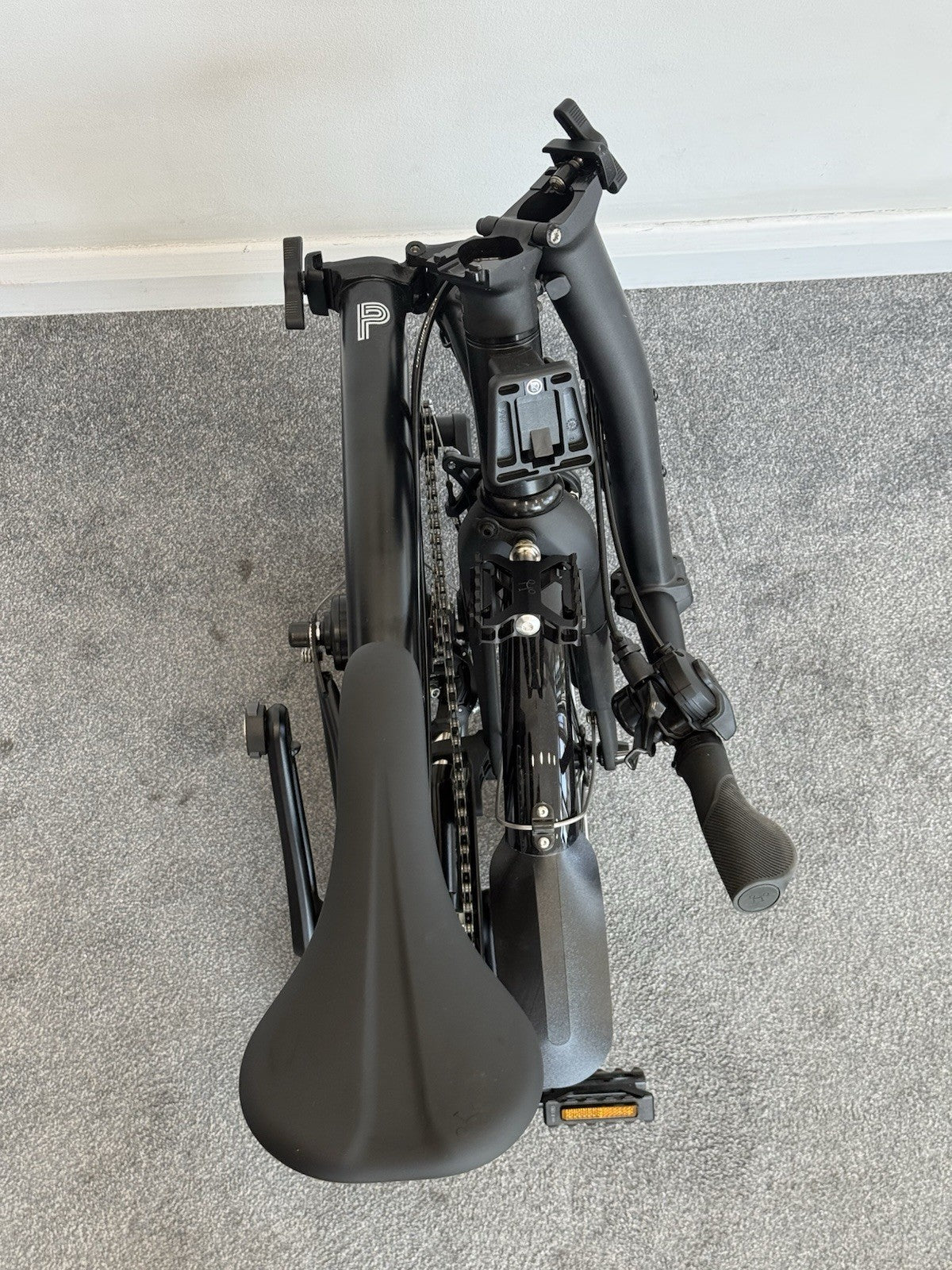 Brompton Folding Bike 12 Speed P Line Low Bar Excellent Condition Black P Line