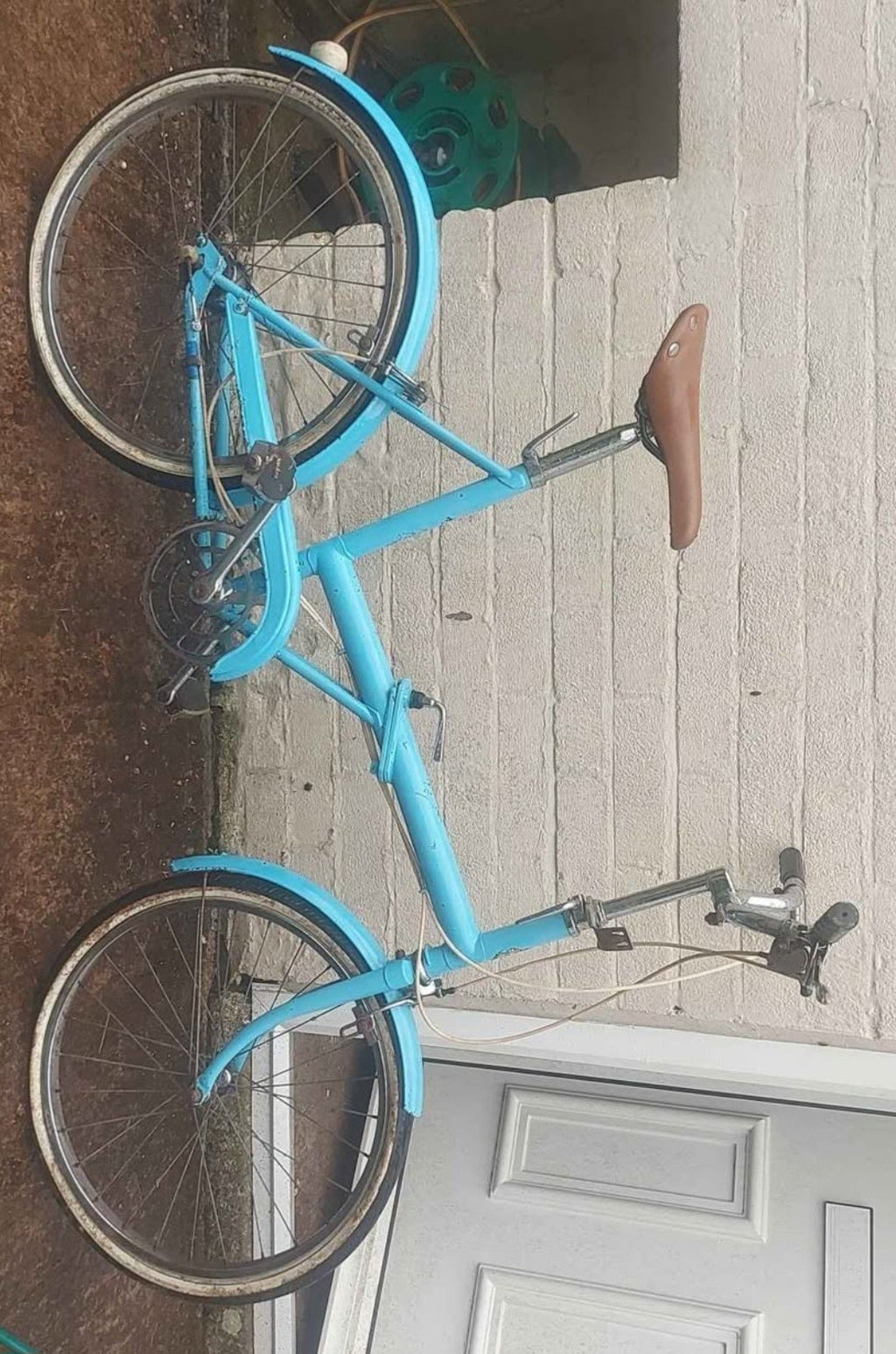 Blue Foldable Vintage Pedal Bicycle