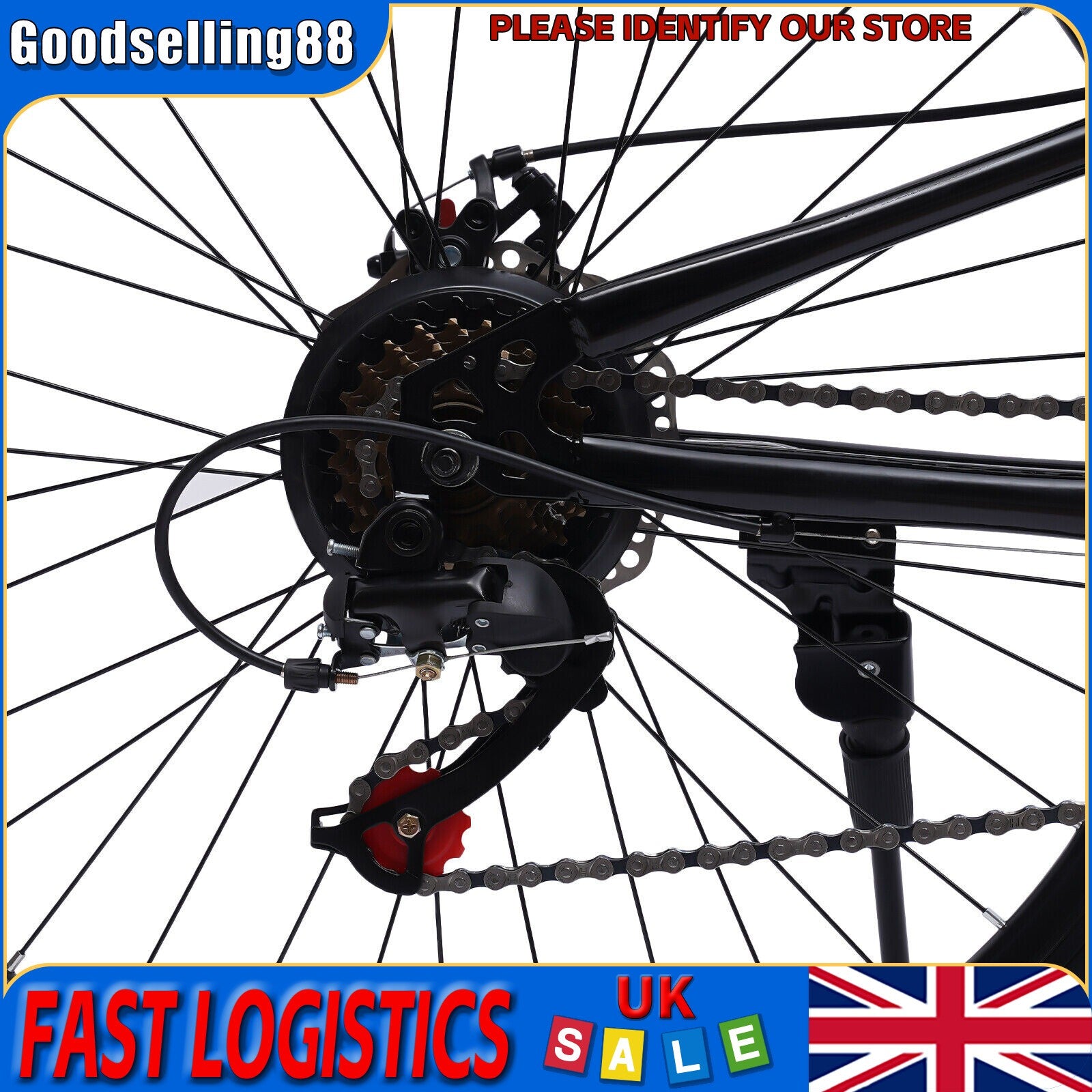 26" 21-Speed Folding Mountain Bike Foldable Bicycle Disc Brake Mountain Bike NEW