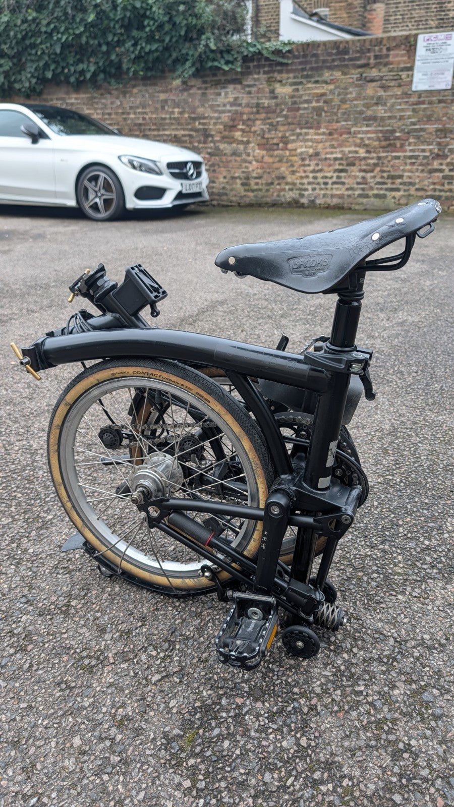 Brompton S6L - Black Edition - Brooks Saddle - Brass Upgrades -  6 Speed