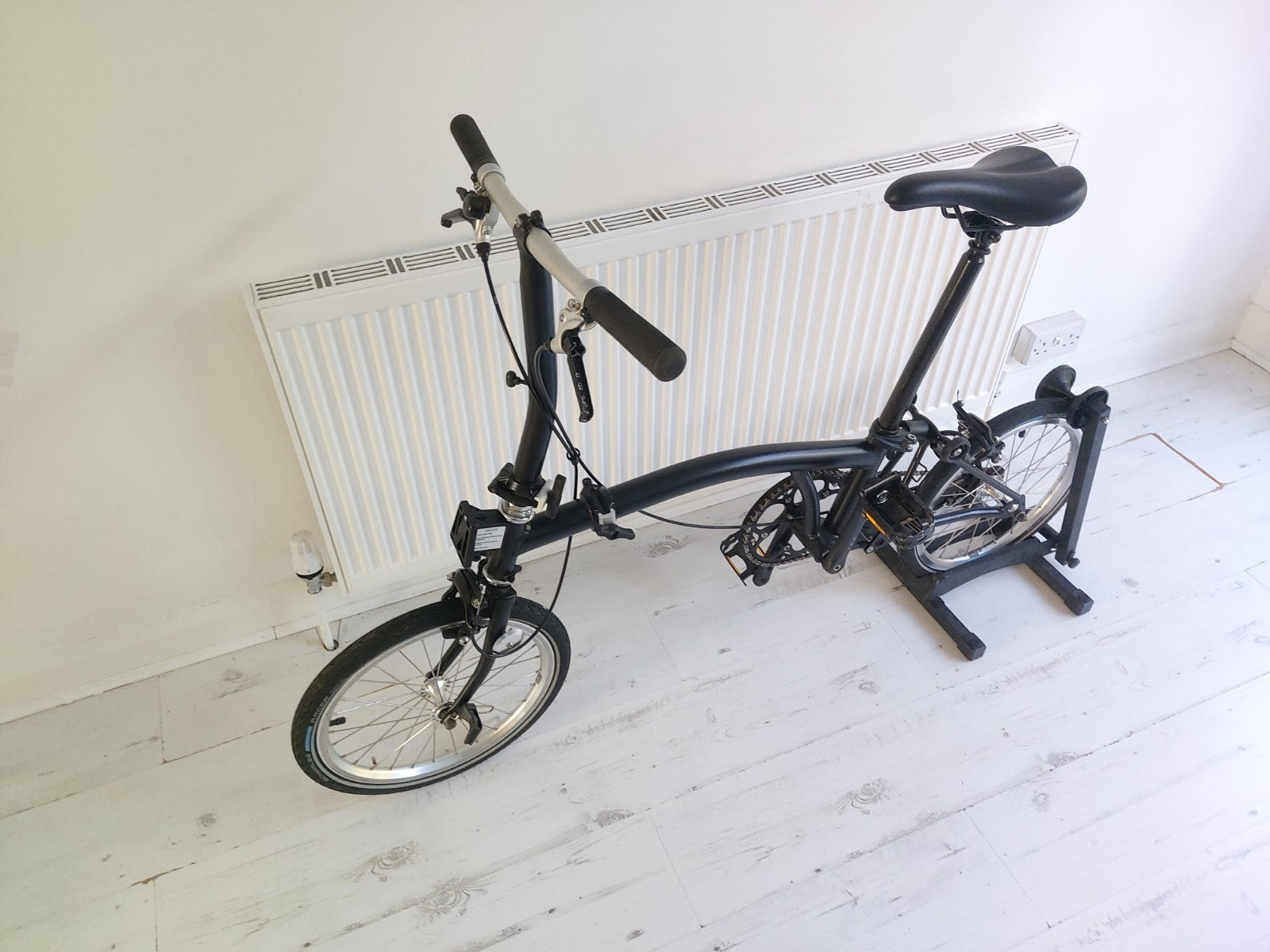 Brompton S1E Black Folding Bike