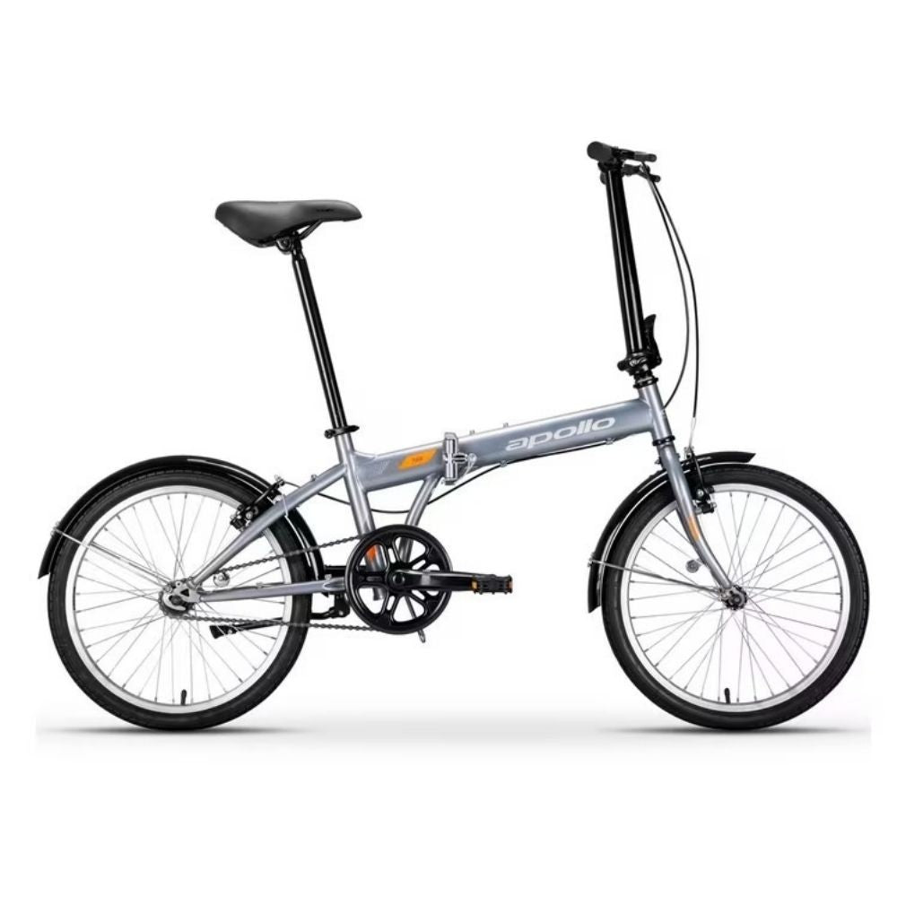 Apollo Tuck Folding Bike 20in Single-Speed One-Size Grey/Orange [Scuffed Wheel]