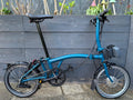 2023 Brompton C Line Urban M6L Folding Bicycle in Ocean Blue - Hardly Used