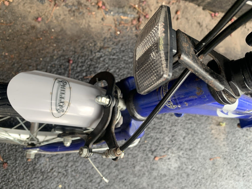Phillips Fold Away Bike Cycle Blue With Built In Stand