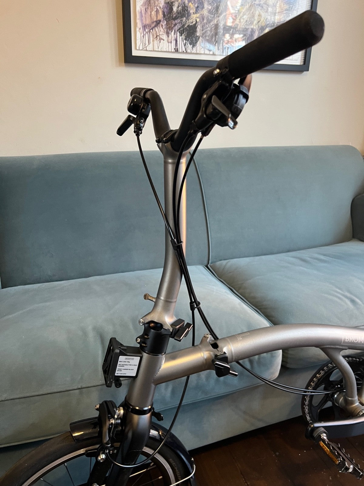 Brompton T-Line 4-Speed Titanium Folding Bike Medium rise