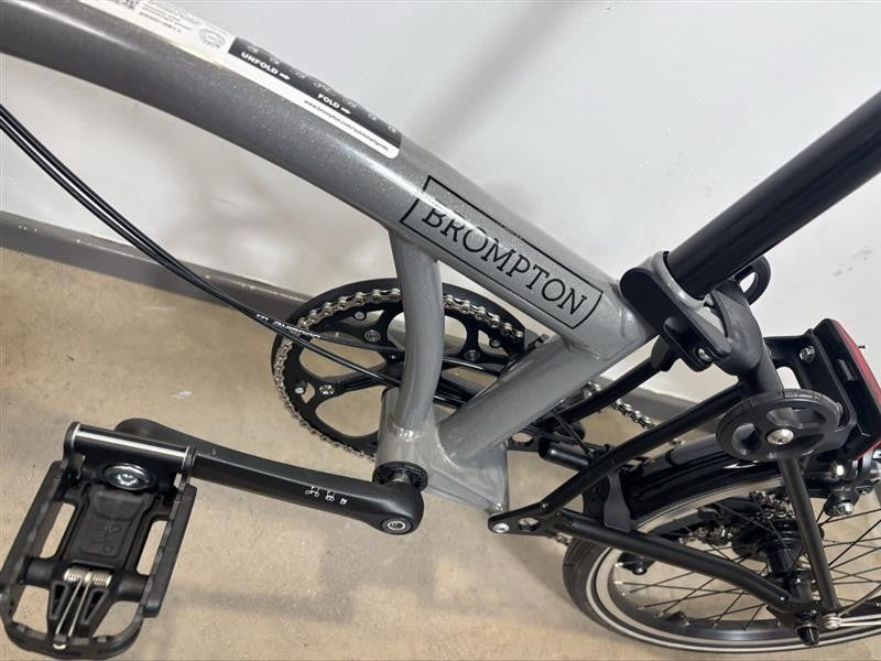 Brompton P Line 4 Speed 2022 Low Handlebar Folding Bike - Storm Grey