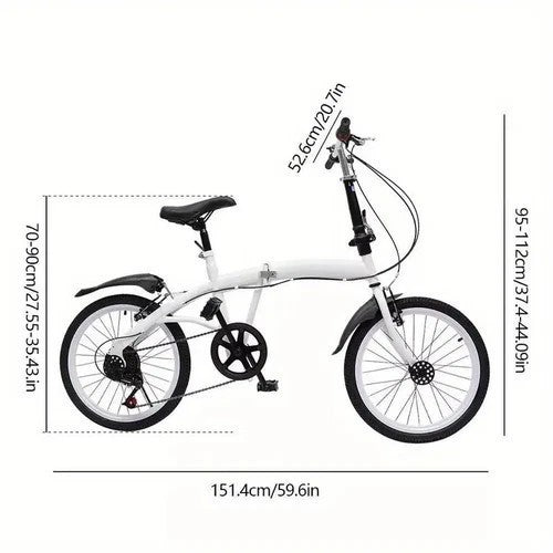 20" Folding Bike Adults Bicycle Lightweight Alloy Bicycle Folding City Bike UK