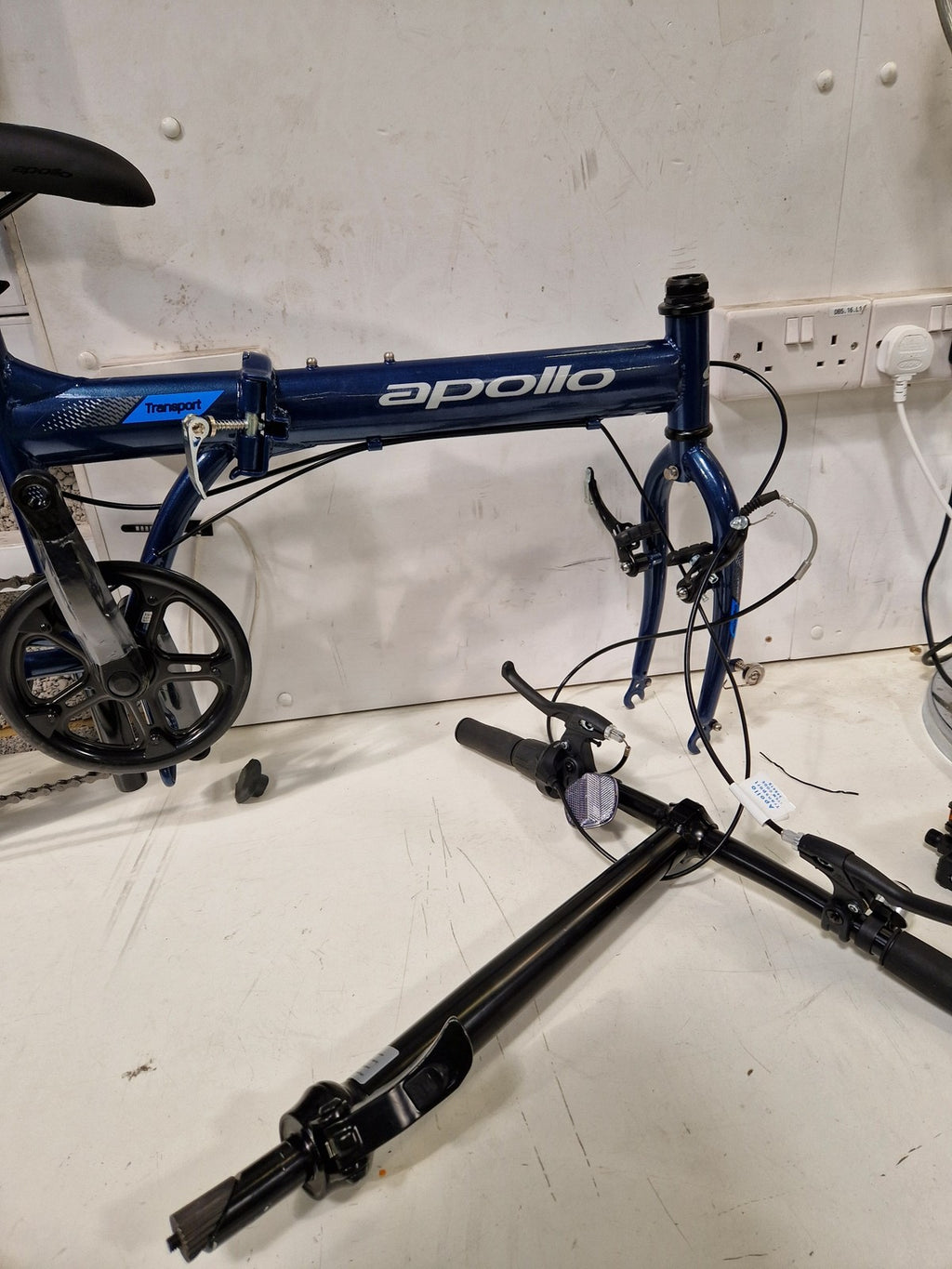 Apollo Transport Compact Folding 20" Wheels Steel Frame 6-Speed Bike - Navy A