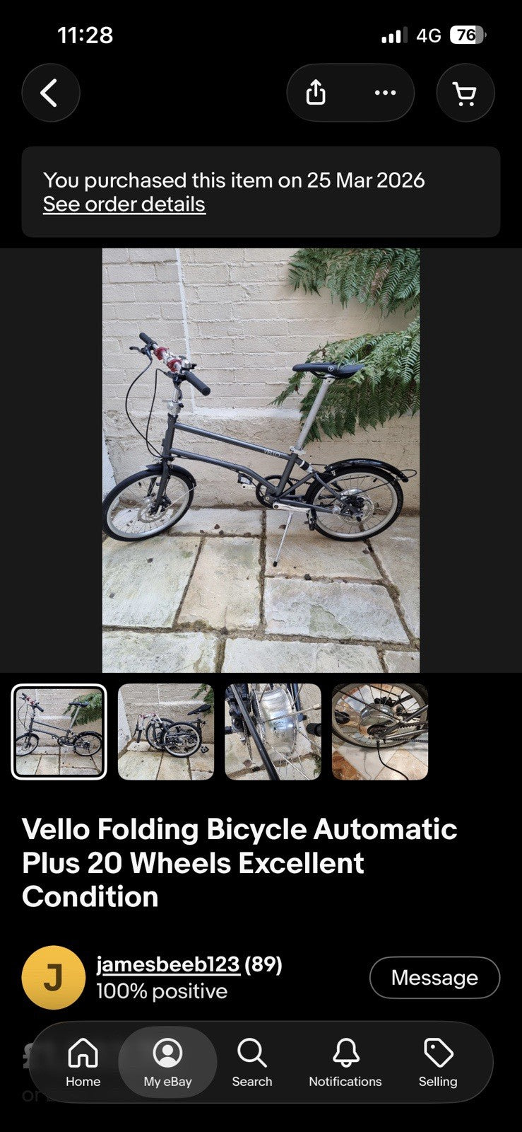 Vello Folding Bicycle Automatic Plus 20 Wheels Good  Condition