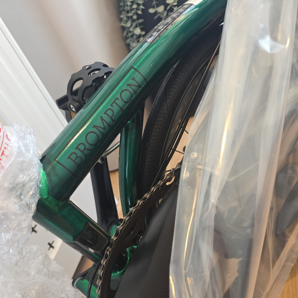 Brompton P Line 4-Speed - Urban Low Handlebar Folding Bike - Emerald Green LTD!