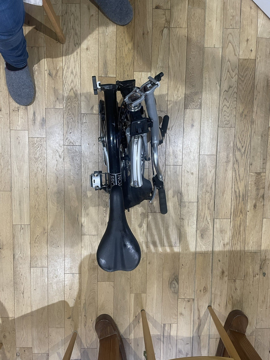 Brompton Black Folding Bike 3-Speed Serviced with Rear Rack Great Condition Used