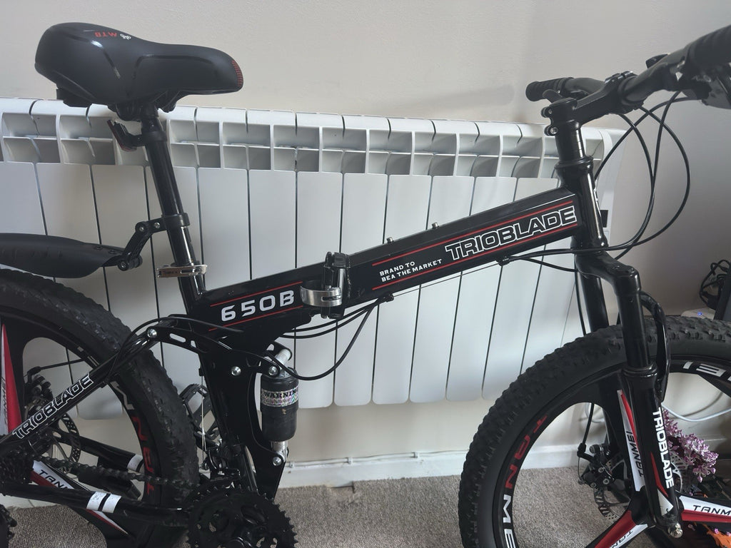 Trioblade 650b Foldable Bicycle 26-inch Men’s Mountain Bike Full Suspension MTB