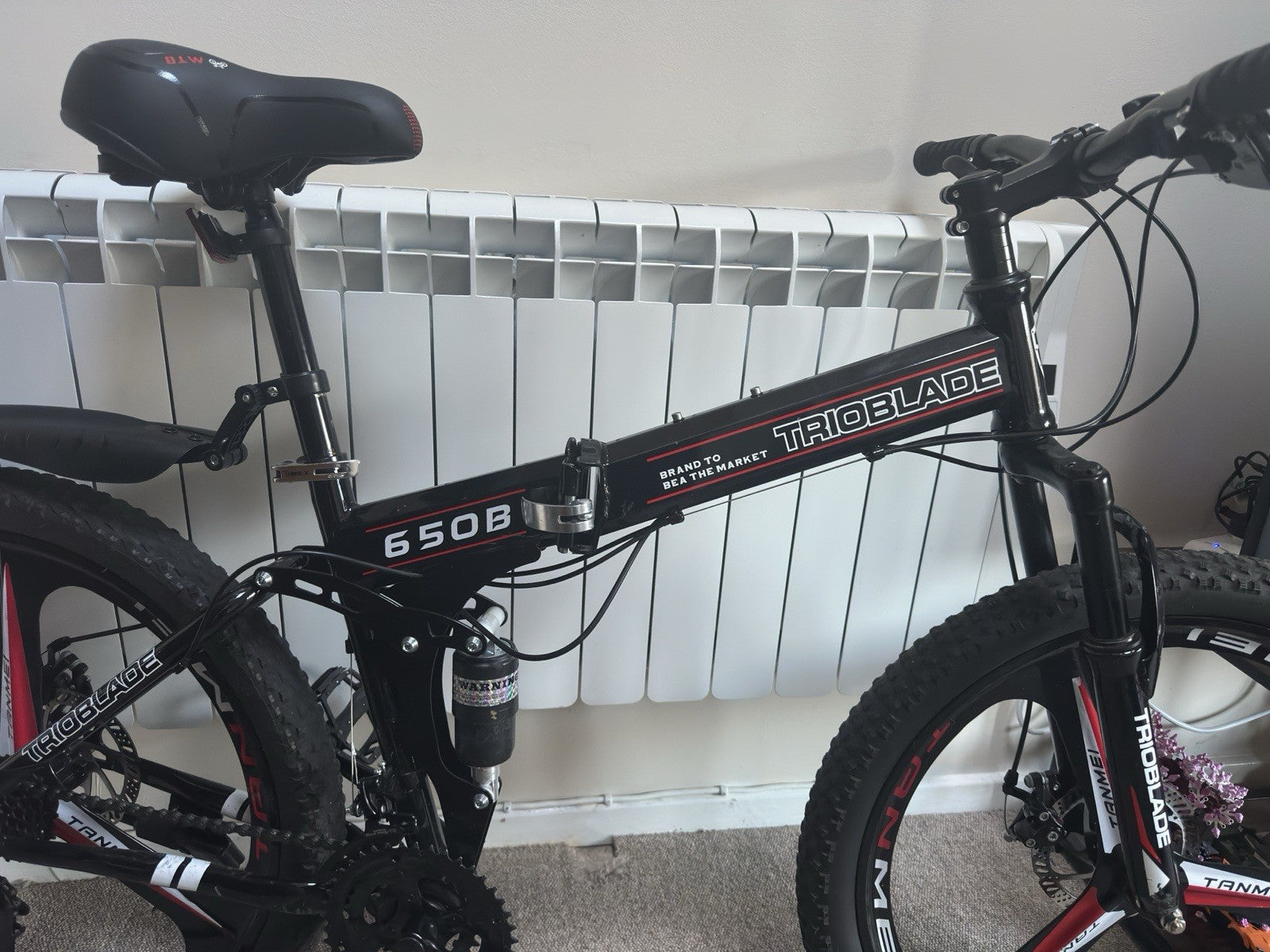 Trioblade 650b Foldable Bicycle 26-inch Men’s Mountain Bike Full Suspension MTB