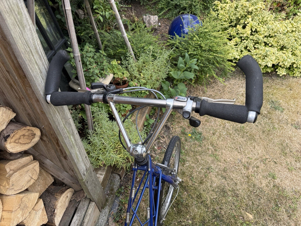 Alex Moulton Separable APB Bike with wishbone handlebars and bespoke day rack