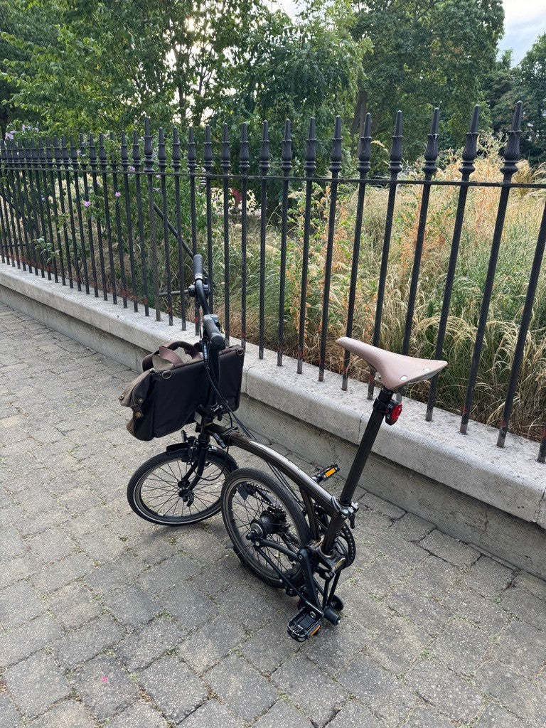 Brompton C Line 12-Speed Folding Bike Black Lacquer Used London N7