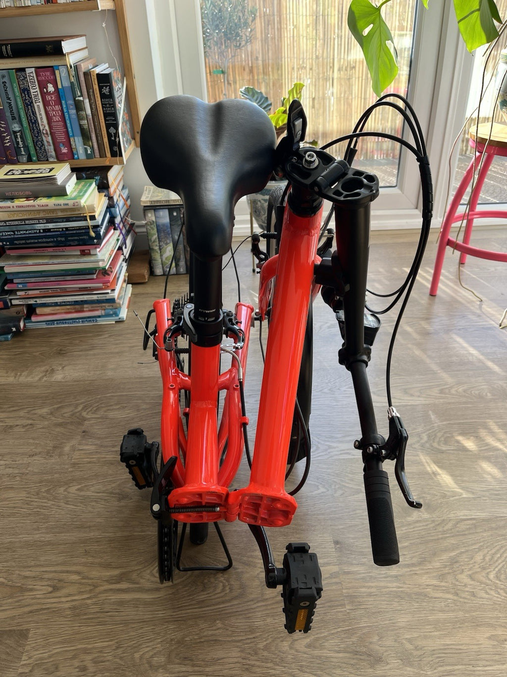 Oxylane 500 Folding Bike - Red