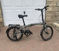 Raleigh Evo 20in Folding Bike Grey/Black Mudguards Rear Rack Kickstand